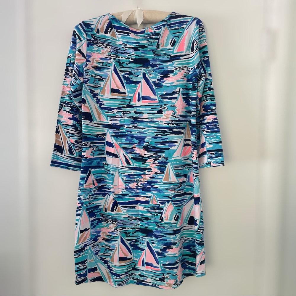 Lilly Pulitzer 3/4 Sleeve Print Dress Size Small NWT - Picture 2 of 7